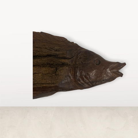Handgeschnitzter Fisch aus Treibholz - (M1.4)