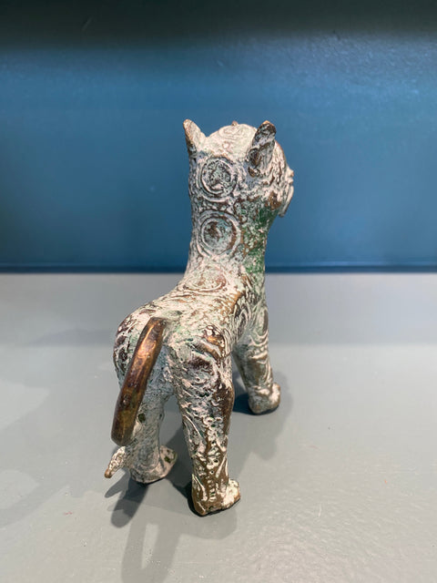 Sculpture de léopard du Bénin - Bronze (56.02)