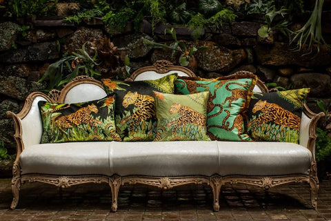 Ardmore- Kissenbezug aus Seide mit Cheetah Kings Forest Delta-Motiv