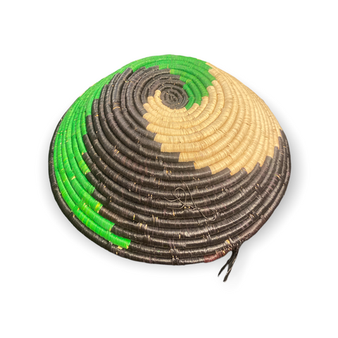 Senegal Wandkorb - Grün/Schwarz 30x10cm