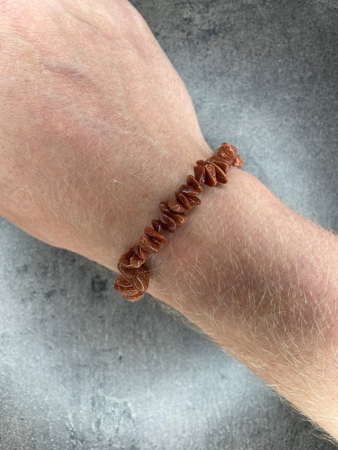 Goldstone – Kristallchip-Armband
