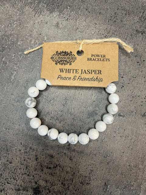Howlith – Friede und Freundschaft – Power-Bead-Armband
