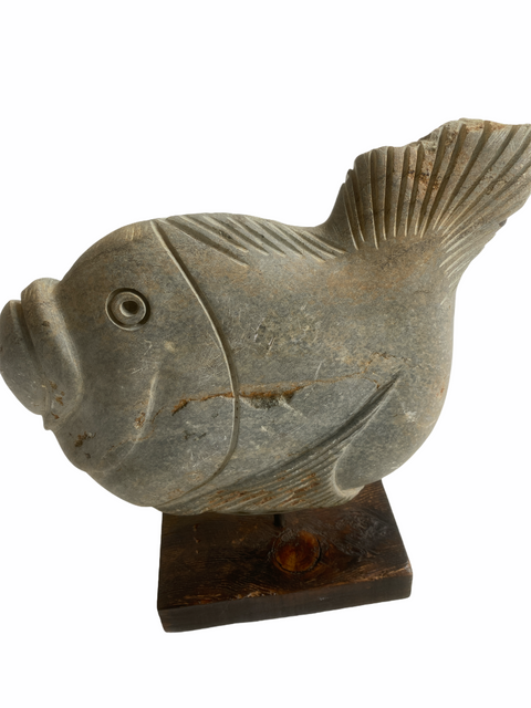 Steinfischskulptur - Simbabwe (04)