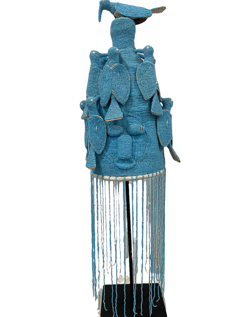 Yoruba-Königskrone - blau (23.1)