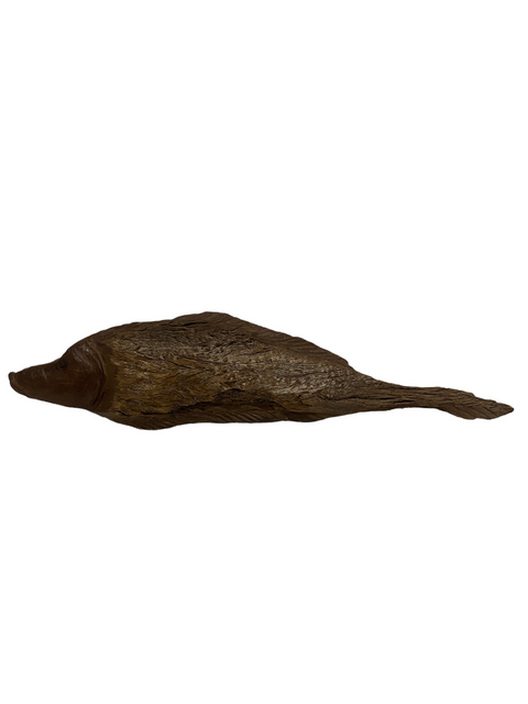 Handgeschnitzter Fisch aus Treibholz – (13,4) Groß