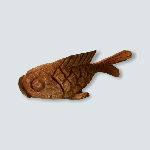 Mosambik, handgeschnitzte Fischskulptur - S (01)