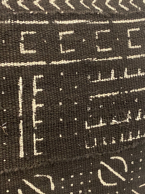 Mud Cloth Handwoven cushion - (184.13) Black