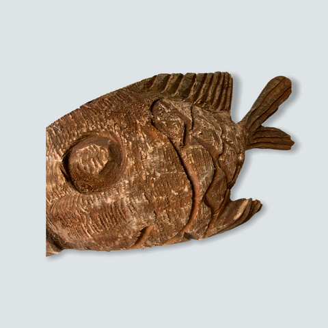 Mozambique hand carved Fish sculpture - S (04)