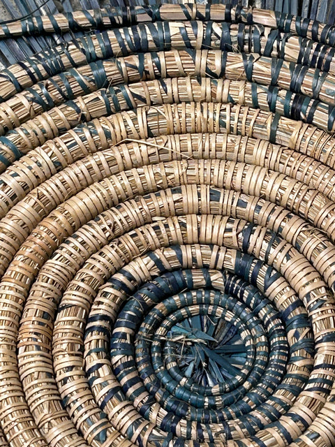 Malawi Sun Wandkorb - blau 55 cm