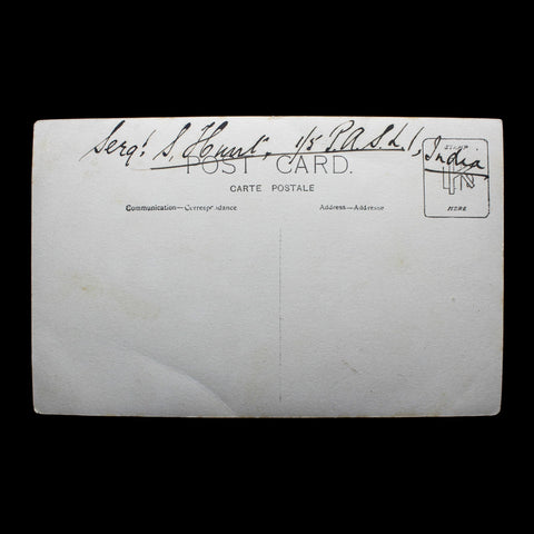 India WW1 Era British Soldiers 45th Royal Army Service Corps Group Photo Army Postcard History World War I