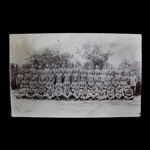 India WW1 Era British Soldiers 45th Royal Army Service Corps Group Photo Army Postcard History World War I