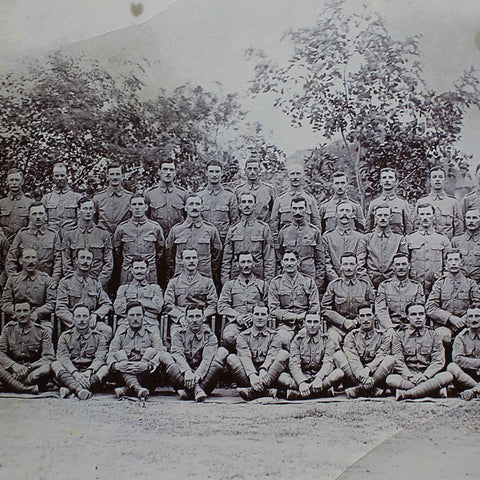 India WW1 Era British Soldiers 45th Royal Army Service Corps Group Photo Army Postcard History World War I