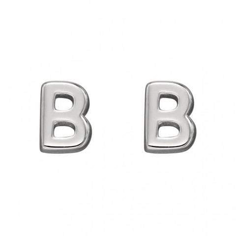 Ohrstecker aus Sterlingsilber mit dem Anfangsbuchstaben B E6019