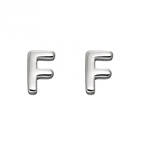 Ohrstecker aus Sterlingsilber mit dem Buchstaben F E6023