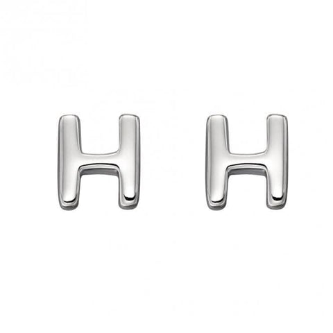 Ohrstecker aus Sterlingsilber mit dem Anfangsbuchstaben H E6025