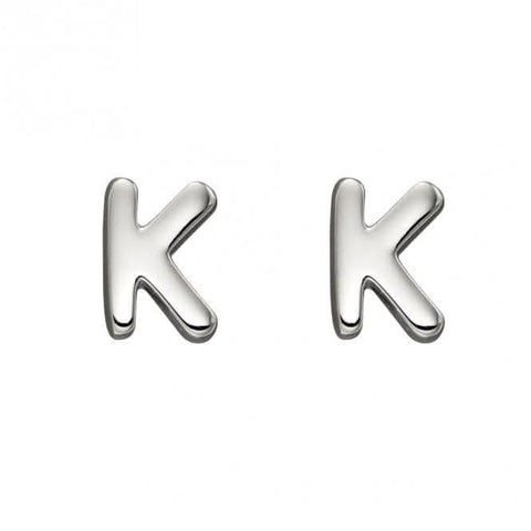 Ohrstecker aus Sterlingsilber mit dem Anfangsbuchstaben K E6028