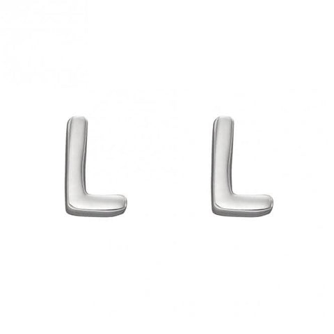 Ohrstecker aus Sterlingsilber mit dem Buchstaben L E6029