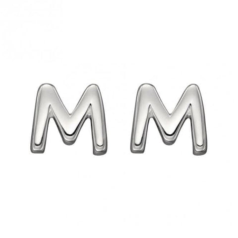 Ohrstecker aus Sterlingsilber mit dem Buchstaben M E6030