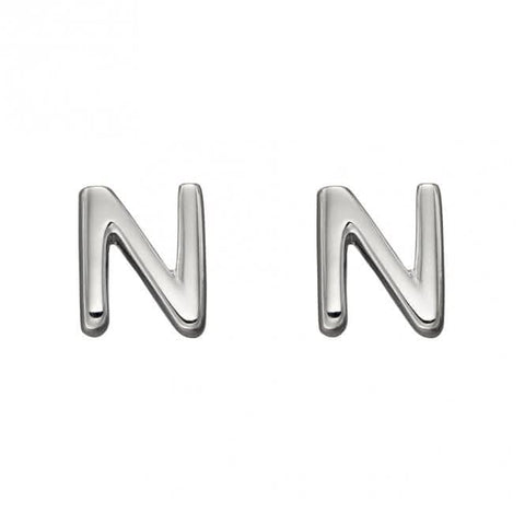 Ohrstecker aus Sterlingsilber mit dem Anfangsbuchstaben N E6031