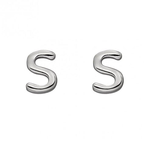 Ohrstecker aus Sterlingsilber mit dem Buchstaben S E6036