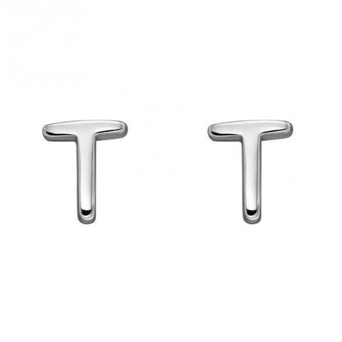 Ohrstecker aus Sterlingsilber mit dem Buchstaben T E6037