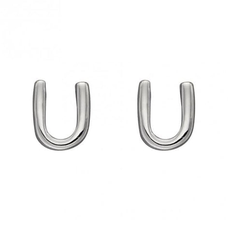 Ohrstecker aus Sterlingsilber mit dem Anfangsbuchstaben U E6038