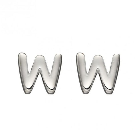 Ohrstecker aus Sterlingsilber mit dem Buchstaben W E6040