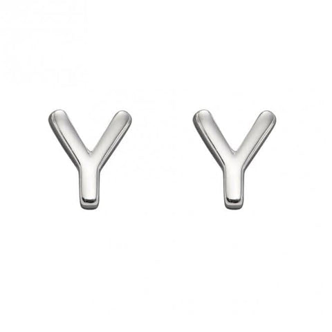 Ohrstecker aus Sterlingsilber mit dem Anfangsbuchstaben Y E6042
