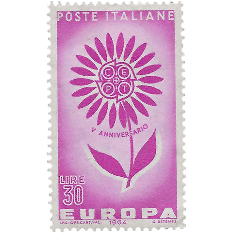 Italy Stamp 1964 30 Lira 5th Anniversary of Europa Flower