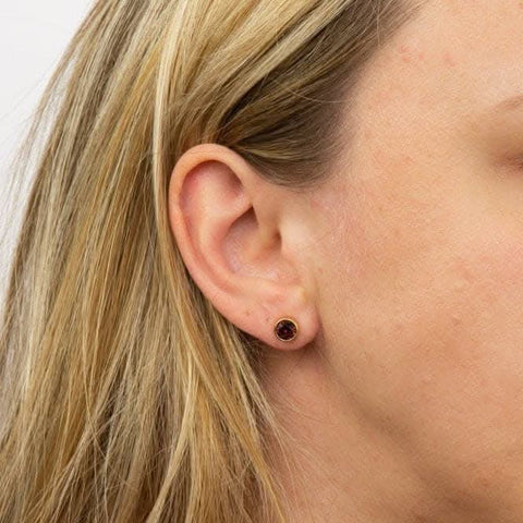 Januar Geburtsstein-Ohrringe, gelbvergoldet, mit Swarovski-Kristall E1537