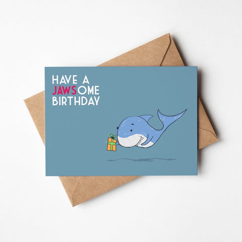 Jawsome – Funny Shark | Greeting Card