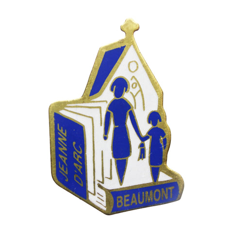 Jeanne D’arc Beaumont Pin Badge Christian Vintage