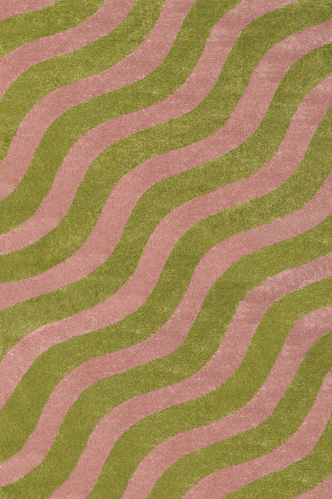 Joli Wave Green & Pink Rug