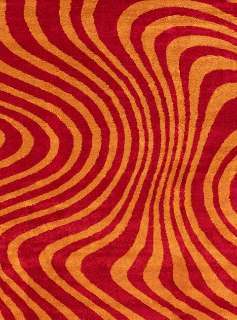 Joli Striped Red & Orange Rug