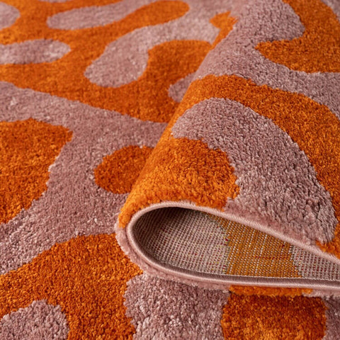 Joli tapis Orange & Rose Doodle