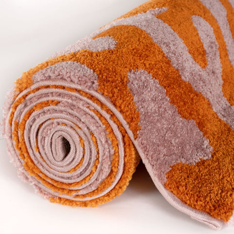 Joli tapis Orange & Rose Doodle