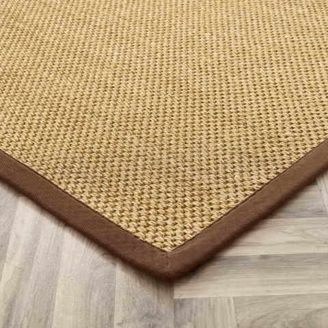Tapis en sisal naturel antidérapant avec bordure