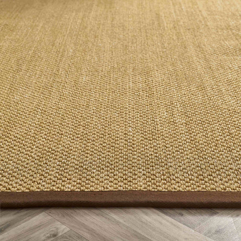 Tapis en sisal naturel antidérapant avec bordure