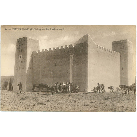 Kasbah in Tiferlanne, Morocco Postcard – Early 20th Century