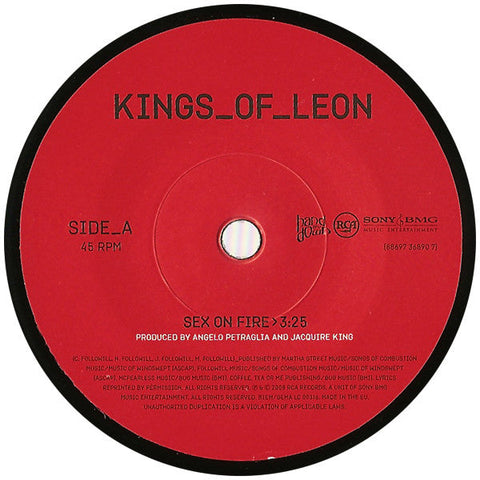 Kings Of Leon – Sex On Fire / Beneath The Surface – 2008 Indie Rock · Vinyle 7" · Quasi neuf