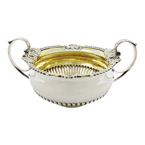 Large 1818 Antique George III Era Sterling Silver Bowl Silversmiths William Ellerby London Hallmarks