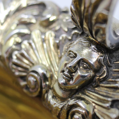 Large 1818 Antique George III Era Sterling Silver Bowl Silversmiths William Ellerby London Hallmarks