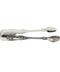 Large 1847 Antique Victorian Era Sterling Silver Tongs Scottish by Glasgow Mkr J & W Mitchell Kings Pattern