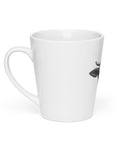 Cool Bull white ceramic latte mug, 12 oz, bull in sunglasses artwork – view 2