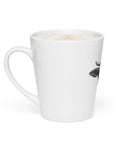 Cool Bull white ceramic latte mug, 12 oz, bull in sunglasses artwork – view 5