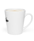 Cool Bull white ceramic latte mug, 12 oz, bull in sunglasses artwork – view 6