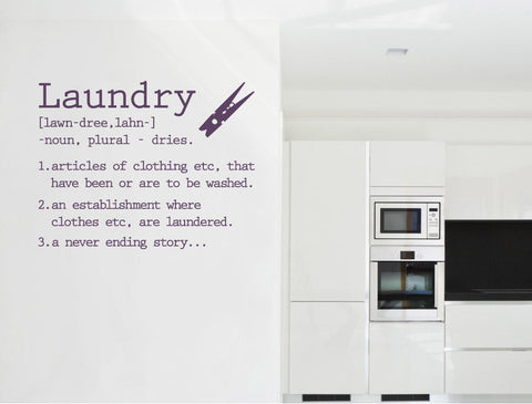 Humorous Laundry Room Sticker – Funny Laundry Wall Art Quote