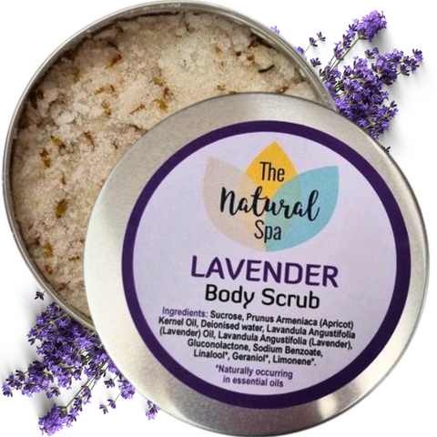 Lavender Body Scrub | Natural Exfoliating Sugar Scrub for Relaxing, Smooth Skin | Vegan, Plastic-Free Skincare | 3 Size Options