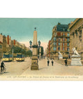 Le Havre, France – Palais de Justice and Boulevard de Strasbourg – Postcard early 20th Century
