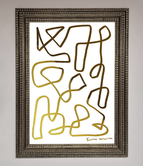 Line Squiggle Foil Print